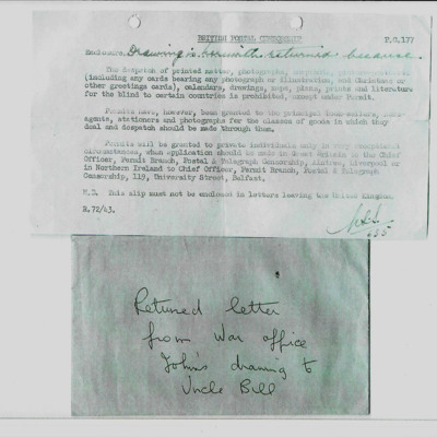 British Postal Censorship Letter