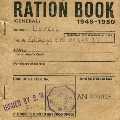 Ration book cover