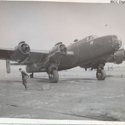 102 Squadron Halifax and crew