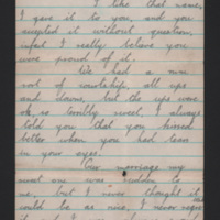 Letter to his wife from George Wilson