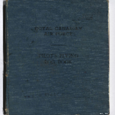 H J Wylde&#039;s Royal Canadian Air Force pilot&#039;s flying log book. One