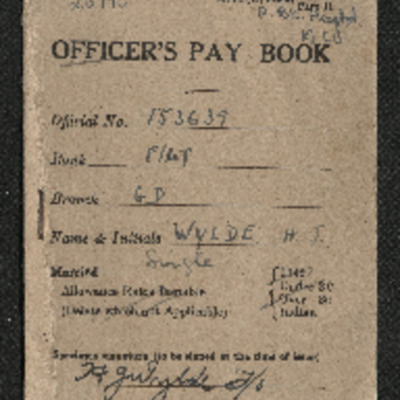 Jimmy Wylde&#039;s Officers Pay Book