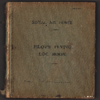 Ernest Smith&#039;s pilot’s flying log book. One