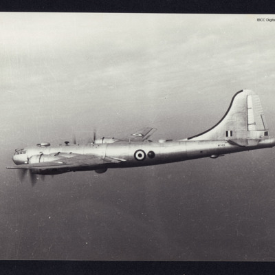 B-29, WF491, in flight