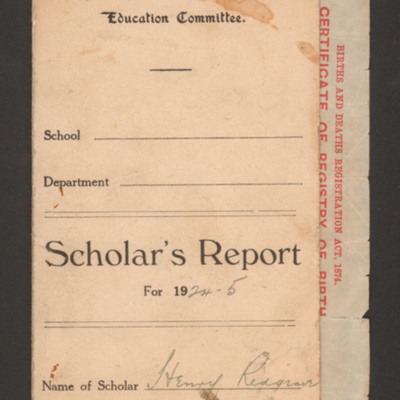 Harry Redgrave&#039;s Scholar&#039;s Report