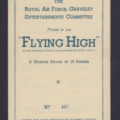 Programme for revue &#039;Flying High&#039;