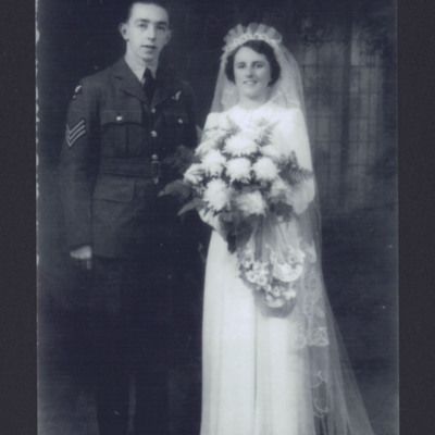 Tom Wharmby and his bride, Edith