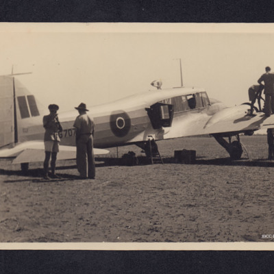 Anson aircraft parked on airfield