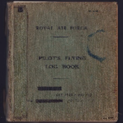 John Derek Bolton’s Pilots flying log book. One