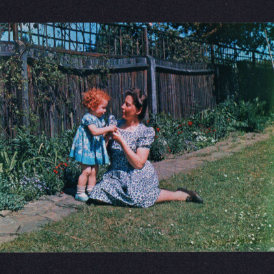 Ursula and Frances Valentine in a garden