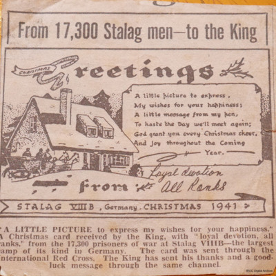 Christmas card to King