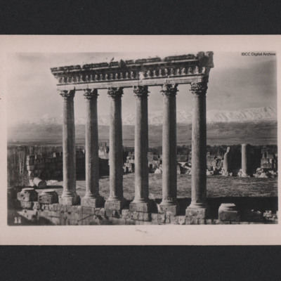 The six columns of the Jupiter Temple, Beirut