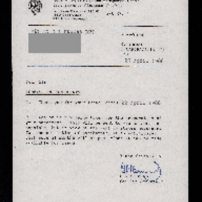 Correspondence concerning commission, award of Distinguished flying cross and list of operations carried out 