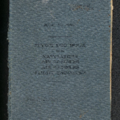 Les Jackson’s flying log book for navigators, air bombers, air gunners, flight engineers