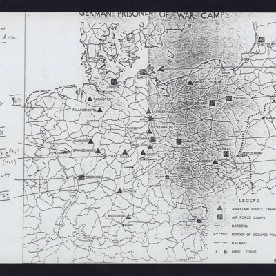 Map of German prisoner of war camps