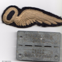 Observer brevet and Stalag VIIIB identity tag