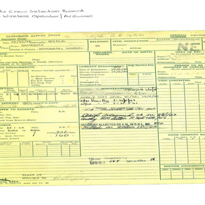 Alfred Dickerson personnel document