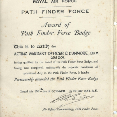 Award of Pathfinder badge