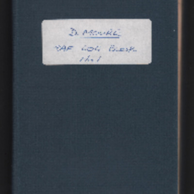 Dennis Moore&#039;s flying log book. One