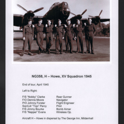 NG358, H-Howe, XV Squadron 1945
