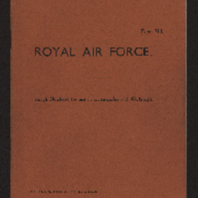 RAF Notebook - Maintenance and rigging
