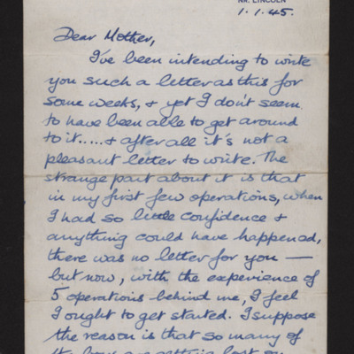 Letter to Mrs Warren from George Warren