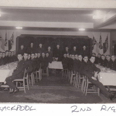 Airmen at a celebratory meal