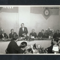 Archibald McIndoe addressing the dinner guests