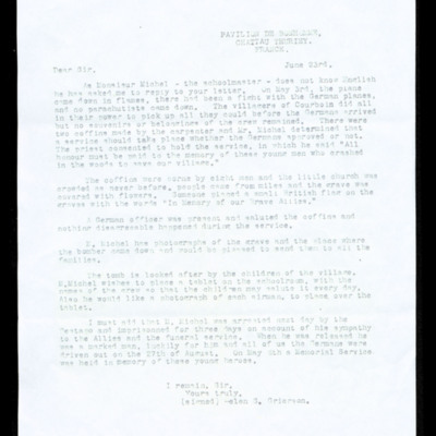 Letter from S. Gierson