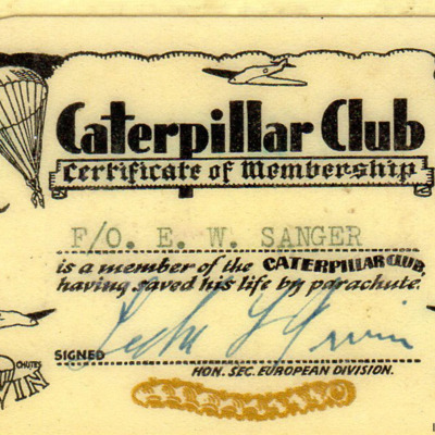 Caterpillar club certificate