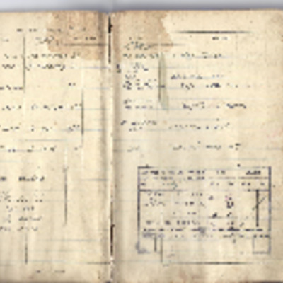 John Mitchell&#039;s flying log book. One