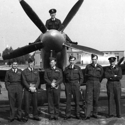 Eight Airmen and Spitfire