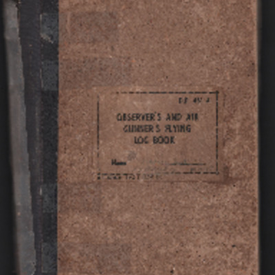Leslie Davies observer’s and air gunner’s flying log book