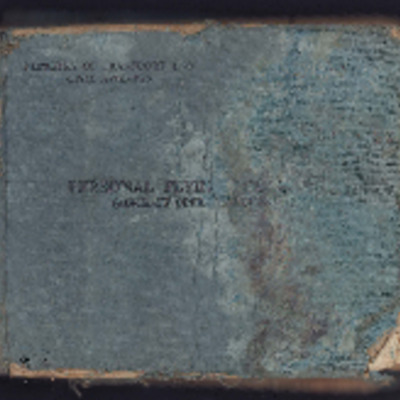Harold Dryhurst personal civilian pilot&#039;s flying log book
