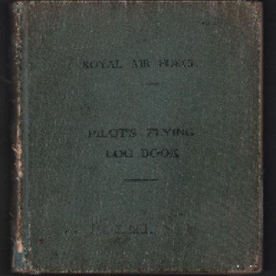 J Flint&#039;s RAF pilot’s flying log book. One