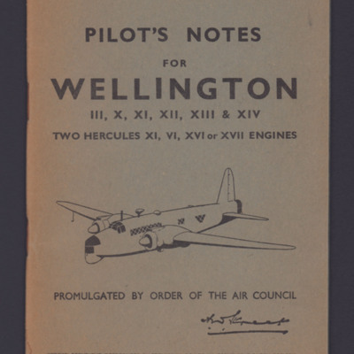 Pilot&#039;s notes for Wellington