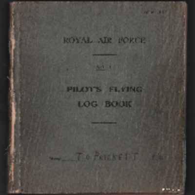 Thomas Other Prickett’s pilots flying log book. One