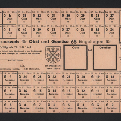 German Ration Card