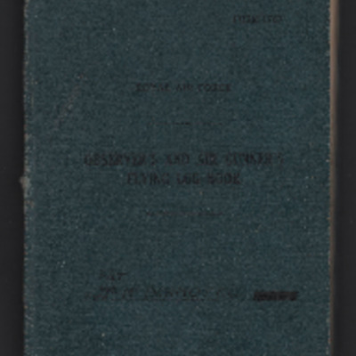 C McDermott’s flying log book for observer’s and air gunner’s