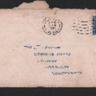 Letter from Tom Wadeson to Jean Wadeson