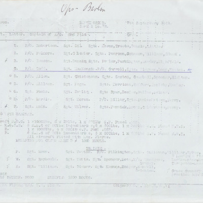 101 Squadron Battle Order 7 September 1941