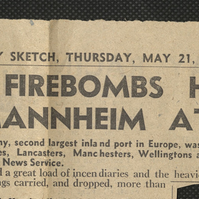 40,000 firebombs hit Mannheim at once