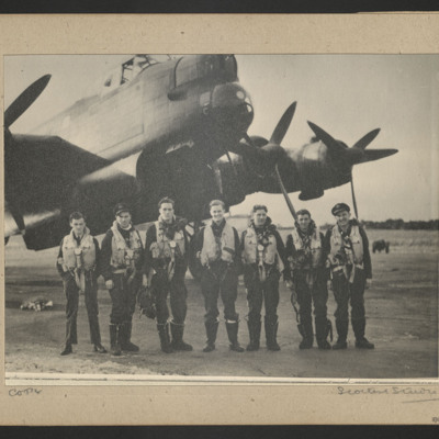 Aircrew with Lancaster