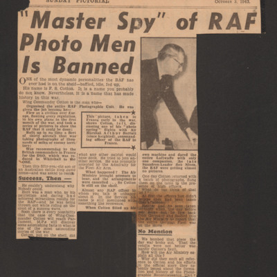 Master Spy of RAF photo men is banned