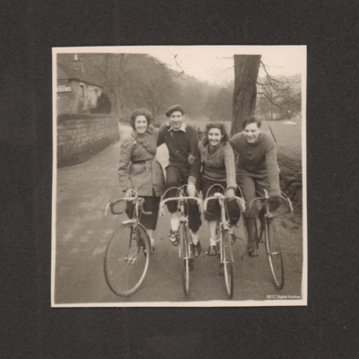 Four Cyclists including Stan Shaw