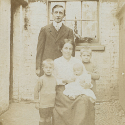 Archibald and Ethel Saunders with Three Children
