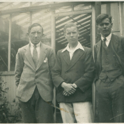Archibald Saunders with Archie and Leslie