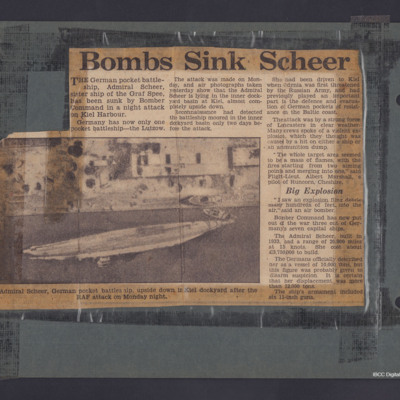 Bombs Sink Scheer