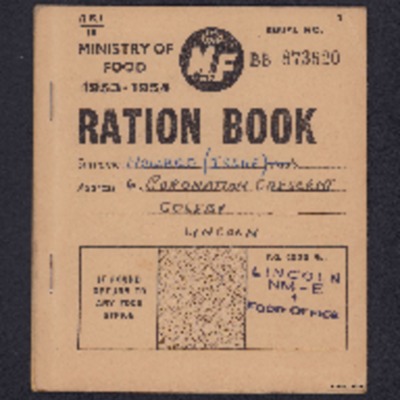 Irene Howard&#039;s ration book