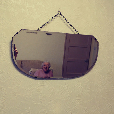 Irene Howard in mirror